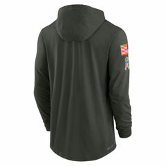 2025 Salute to Service Sideline Dri-FIT Lightweight Hooded Pullover - Detroit Lions