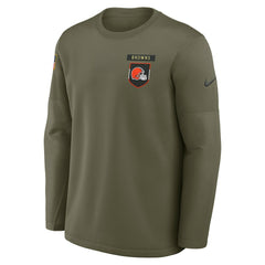 2025 Salute to Service Sideline Coaches Therma-FIT Long Sleeve Shirt - Cleveland Browns
