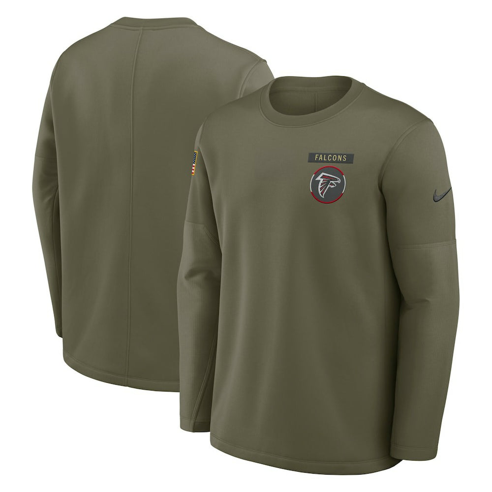 2025 Salute to Service Sideline Coaches Therma-FIT Long Sleeve Shirt - Atlanta Falcons