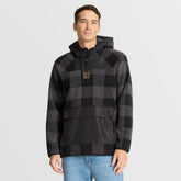 Elements Plaid Polar Fleece Quarter-Zip Hoodie - Cincinnati Bengals