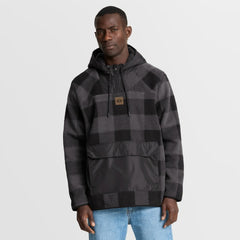 Elements Plaid Polar Fleece Quarter-Zip Hoodie - San Francisco 49ers