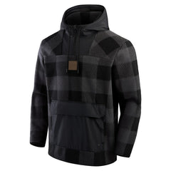 Elements Plaid Polar Fleece Quarter-Zip Hoodie - Kansas City Chiefs