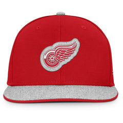 NHL Red Detroit Red Wings Fanatics Fundamentals Loden Snapback Hat