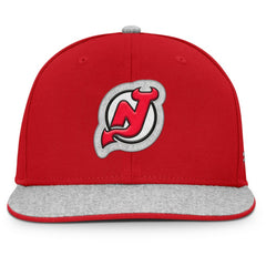 NHL Red New Jersey Devils Fanatics Fundamentals Loden Snapback Hat