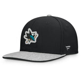 NHL Black San Jose Sharks Fanatics Fundamentals Loden Snapback Hat
