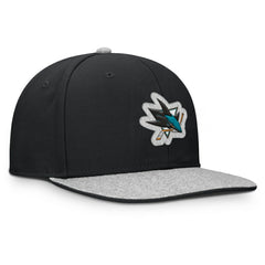 NHL Black San Jose Sharks Fanatics Fundamentals Loden Snapback Hat