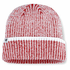 NHL Red/White Chicago Blackhawks Fanatics Fundamental Haze Cuffed Knit Hat