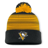 NHL Black Pittsburgh Penguins Fanatics Fundamental Spirit Cuffed Pom Knit Hat