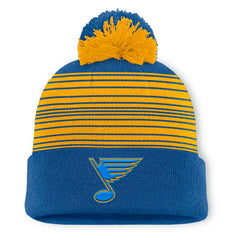 NHL Navy St. Louis Blues Fanatics Fundamental Spirit Cuffed Pom Knit Hat