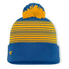 NHL Navy St. Louis Blues Fanatics Fundamental Spirit Cuffed Pom Knit Hat