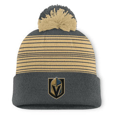 NHL Gray Vegas Golden Knights Fanatics Fundamental Spirit Cuffed Pom Knit Hat