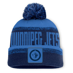 NHL Navy/Blue Winnipeg Jets Fanatics Fundamentals Thrive Cuffed Knit Hat with Pom