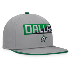 NHL Gray Dallas Stars Fanatics Fundamentals Duo Split Logo Snapback Hat