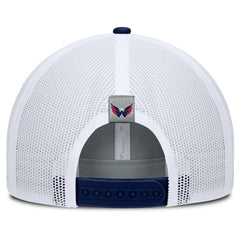 NHL Gray/Navy Washington Capitals Fanatics Fundamental Adapt Trucker Adjustable Hat