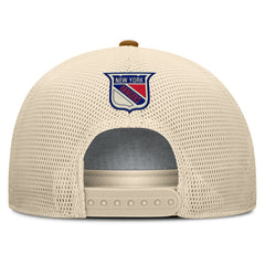 NHL Brown/Cream New York Rangers Fanatics Heritage Fetch A-Frame Trucker Adjustable Hat