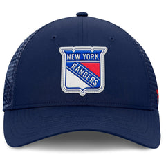 NHL Navy New York Rangers Fanatics Authentic Pro Home Ice Trucker Adjustable Hat