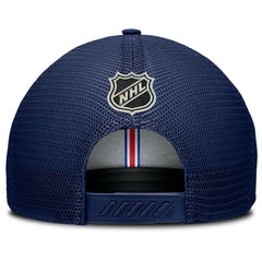NHL Navy New York Rangers Fanatics Authentic Pro Home Ice Trucker Adjustable Hat