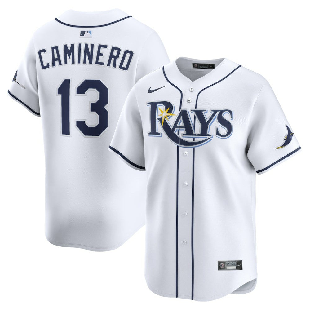 MLB Junior Caminero Tampa Bay Rays Nike Home Limited Jersey