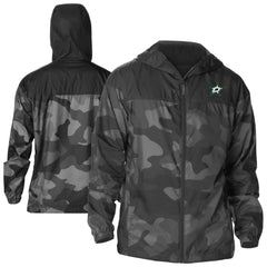 NHL Black Dallas Stars Columbia Camo Flash Challenger Omni-Shade Full-Zip Hoodie Windbreaker