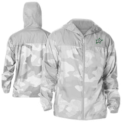 NHL Gray Dallas Stars Columbia Camo Flash Challenger Omni-Shade Full-Zip Hoodie Windbreaker