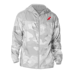 NHL Gray New Jersey Devils Columbia Camo Flash Challenger Omni-Shade Full-Zip Hoodie Windbreaker