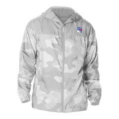 NHL Gray New York Rangers Columbia Camo Flash Challenger Omni-Shade Full-Zip Hoodie Windbreaker