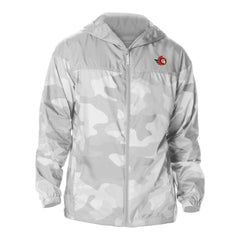 NHL Gray Ottawa Senators Columbia Camo Flash Challenger Omni-Shade Full-Zip Hoodie Windbreaker