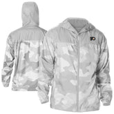NHL Gray Philadelphia Flyers Columbia Camo Flash Challenger Omni-Shade Full-Zip Hoodie Windbreaker
