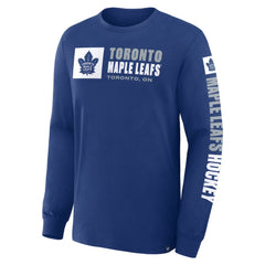 NHL Blue Toronto Maple Leafs Fanatics Goal Crease Legacy Long Sleeve T-Shirt