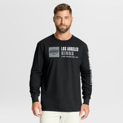 NHL Black Los Angeles Kings Fanatics Goal Crease Legacy Long Sleeve T-Shirt