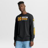 NHL Black Boston Bruins Fanatics Goal Crease Legacy Long Sleeve T-Shirt