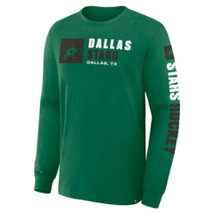 NHL Kelly Green Dallas Stars Fanatics Goal Crease Legacy Long Sleeve T-Shirt