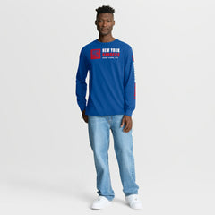 NHL Blue New York Rangers Fanatics Goal Crease Legacy Long Sleeve T-Shirt