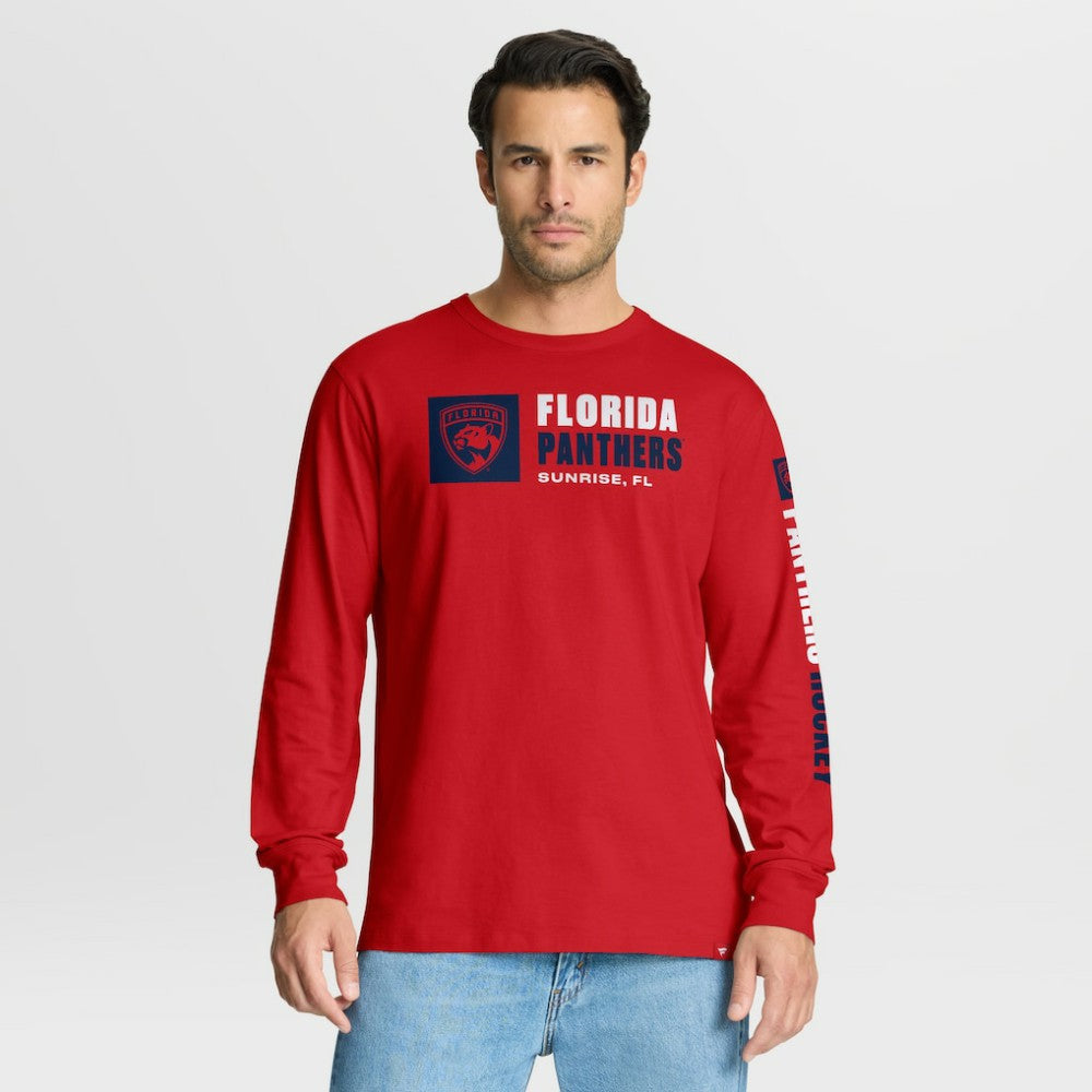 NHL Red Florida Panthers Fanatics Goal Crease Legacy Long Sleeve T-Shirt