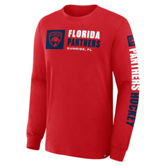 NHL Red Florida Panthers Fanatics Goal Crease Legacy Long Sleeve T-Shirt