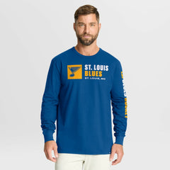 NHL Blue St. Louis Blues Fanatics Goal Crease Legacy Long Sleeve T-Shirt