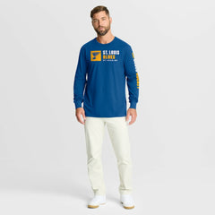 NHL Blue St. Louis Blues Fanatics Goal Crease Legacy Long Sleeve T-Shirt