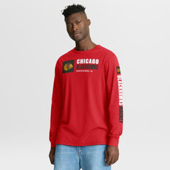 NHL Red Chicago Blackhawks Fanatics Goal Crease Legacy Long Sleeve T-Shirt