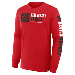 NHL Red New Jersey Devils Fanatics Goal Crease Legacy Long Sleeve T-Shirt