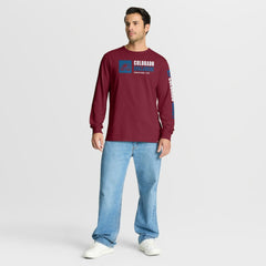 NHL Burgundy Colorado Avalanche Fanatics Goal Crease Legacy Long Sleeve T-Shirt