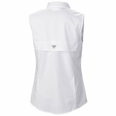 NHL White Utah Mammoth Columbia Women's Tamiami Omni-Shade Sleeveless Button-Up Shirt