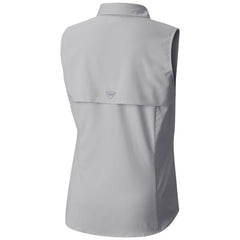 NHL Gray Utah Mammoth Columbia Women's Tamiami Omni-Shade Sleeveless Button-Up Shirt