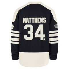 NHL Navy Auston Matthews Toronto Maple Leafs '47 Player Name & Number Sweep Check Eternal Lacer Sweatshirt