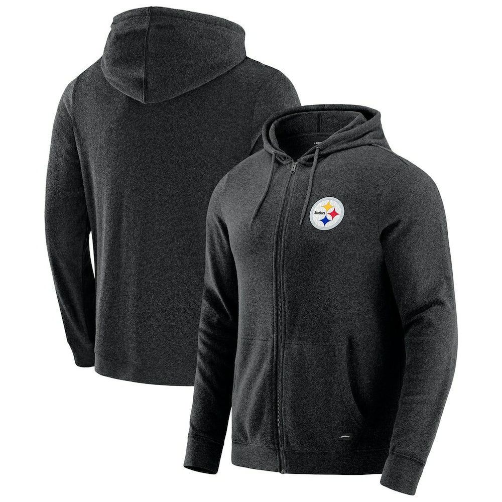 J. Palmer Players Lounge Tri-Blend Full-Zip Hoodie - Pittsburgh Steelers