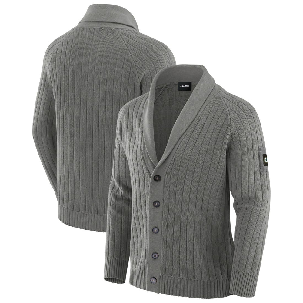 J. Palmer The Playmaker Cardigan Raglan Sweater - Green Bay Packers