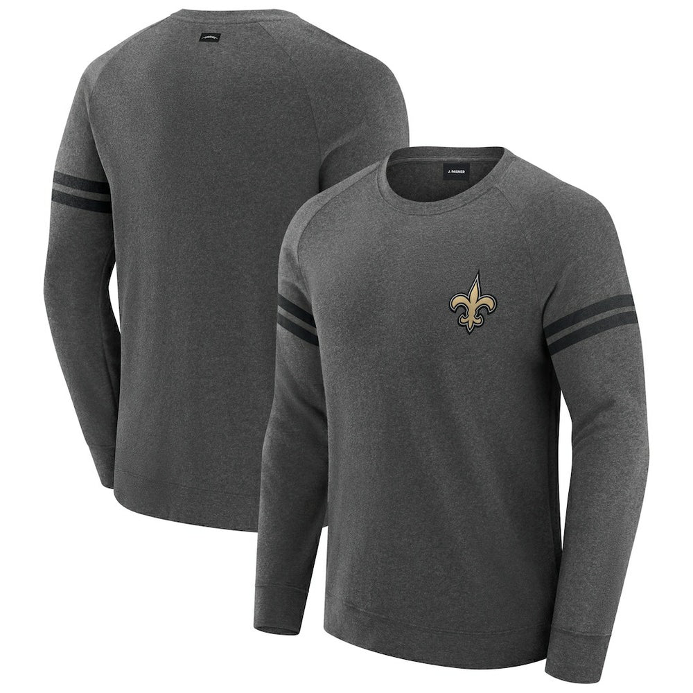 J. Palmer Players Lounge Raglan Tri-Blend Sweatshirt - New Orleans Saints