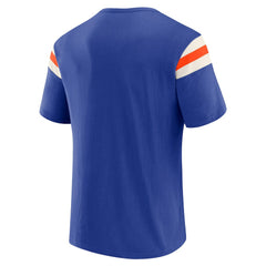 Darius Rucker Collection Distressed Throwback Shoulder Stripe T-Shirt - Denver Broncos