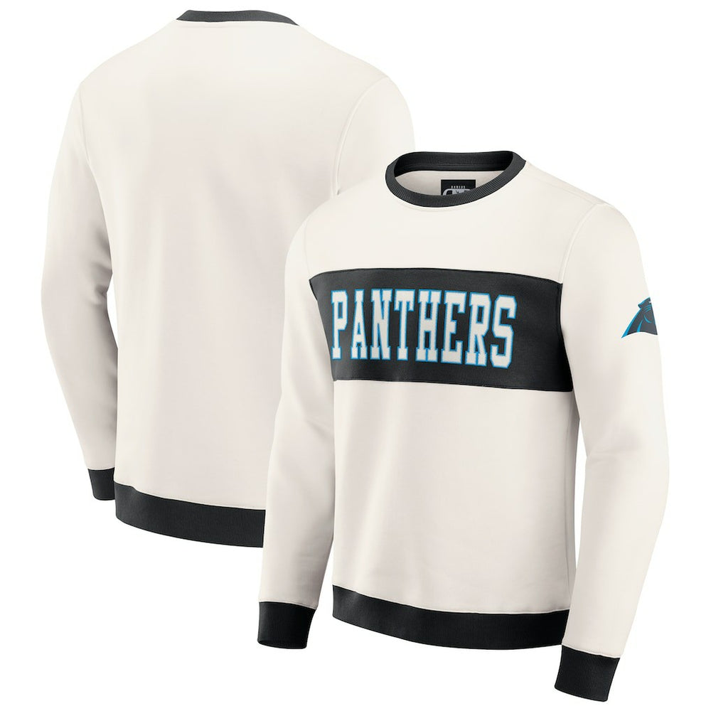 Darius Rucker Collection Colorblock Pullover Sweatshirt - Carolina Panthers