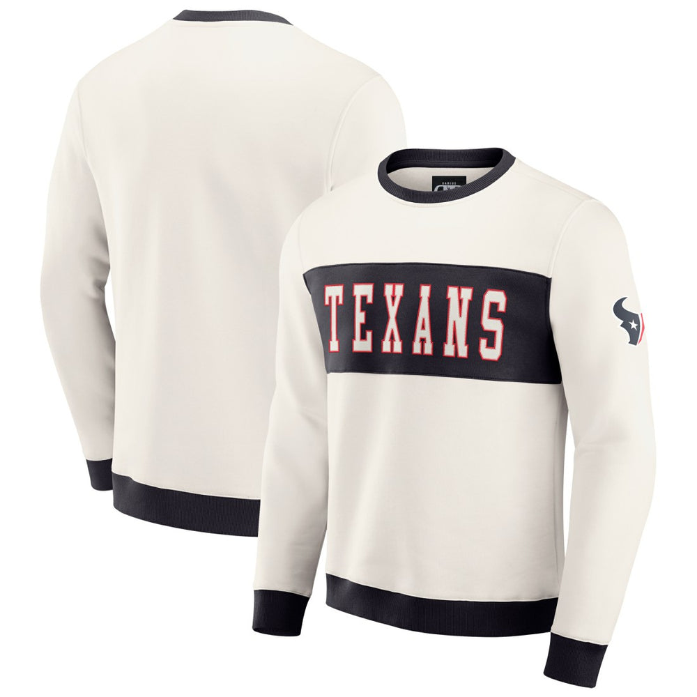 Darius Rucker Collection Colorblock Pullover Sweatshirt - Houston Texans