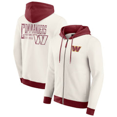Darius Rucker Collection Distressed Graphics Full-Zip Hoodie - Washington Commanders